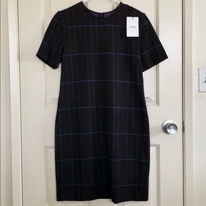 Theory Rijik Short Sleeve Plaid Dress